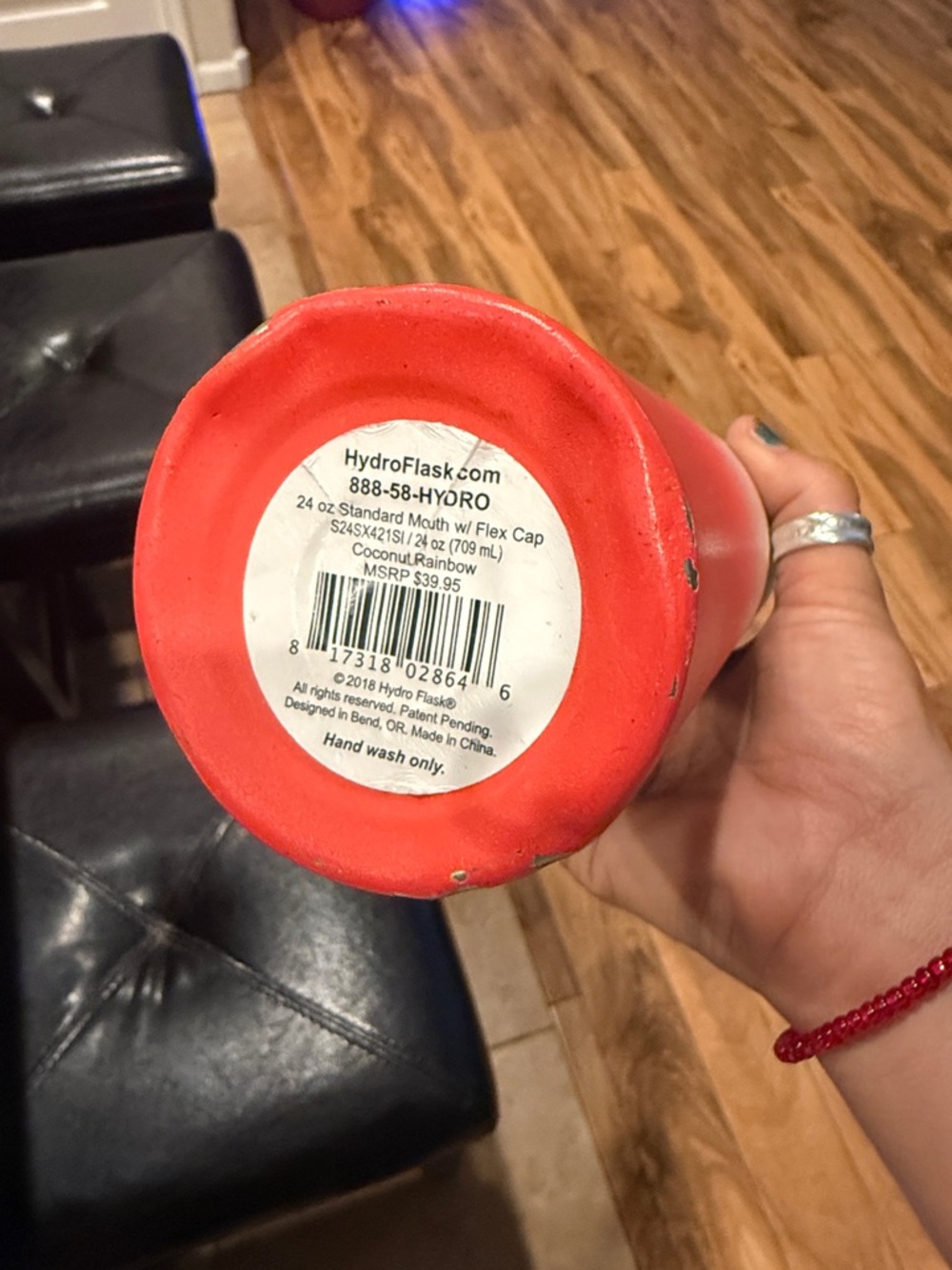 Hydro Flask Blue White Red Ombre Water Bottle - Picture 2 of 3